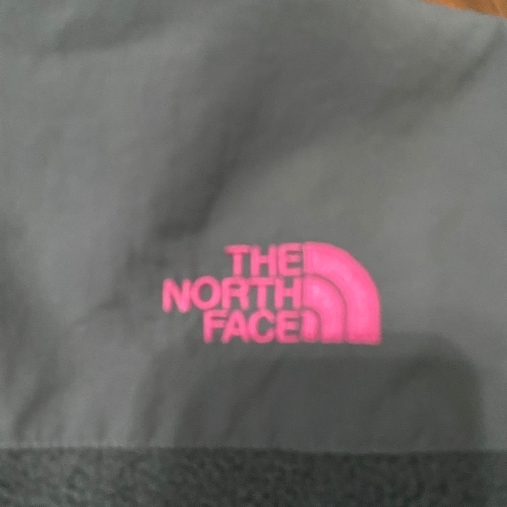 The North Face Girls Denali Fleece Gray Pink XL 18 - Picture 4 of 7